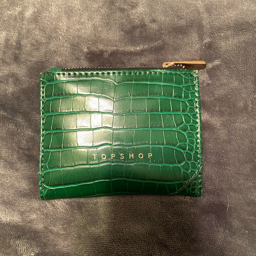 TopShop Green Snake Skin Wallet